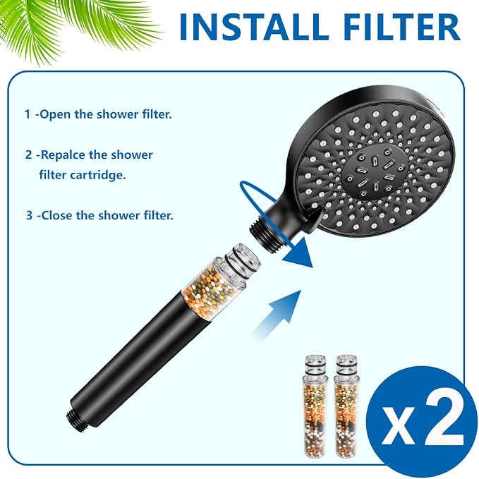 Water Replacement Filter for Shower Head, Compatible - Image 7
