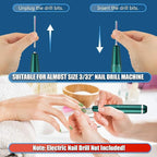 Depvko 21pcs Nail Drill Bits Sets, 3/32 Inch Cuticle Electric Nail File and - Image 4