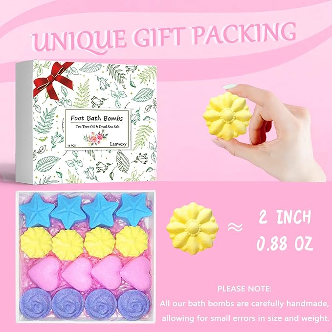 Lanwexy Bath Foot Bombs, 16 Pack Foot Soak - Image 5