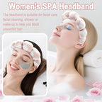 Zkptops Spa Headband for Washing Face Wristband Set Sponge Makeup Skincare - Image 3