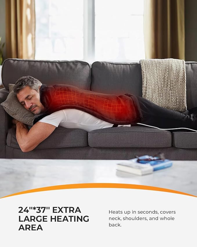 CooCoCo Heating Pad for Neck and Shoulders and Back Pain Relief, HSA Eligible - Image 6