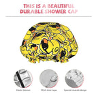 Cute Ducks Shower Cap For Women Reusable Waterproof Double Layers Bath Cap Hair - Image 4