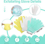 6 Pack African Net Sponge Exfoliating Glove Set, 3 Bath Sponge Body Scrubber - Image 3