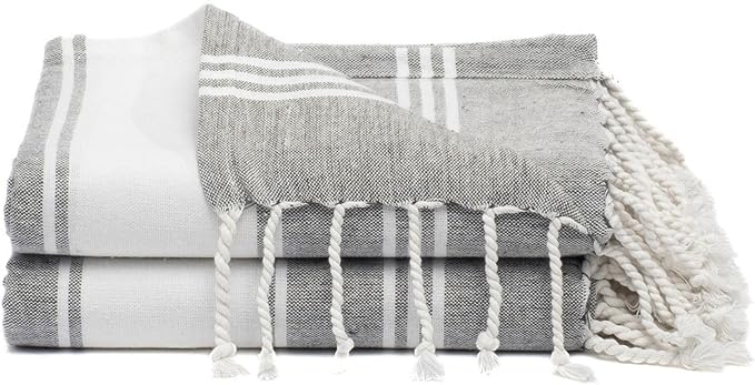 Cotton Turkish Beach Towel by 9Threads