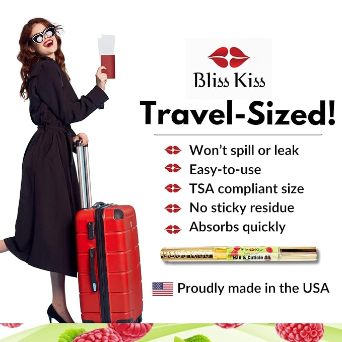 Bliss Kiss | 1 Juicy Raspberry Fragrance | Nail Oil Cuticle Pen w/Vitamin E & - Image 9