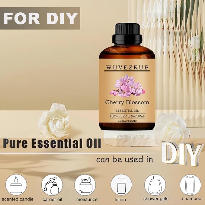 Cherry Blossom Essential Oils, 240ML Pure and Natural Essential Oil - Image 3
