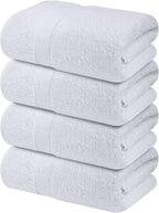 Infinitee Xclusives Luxury 100% Ring-Spun Cotton White Bath Towels Set of 4 – - Image 8