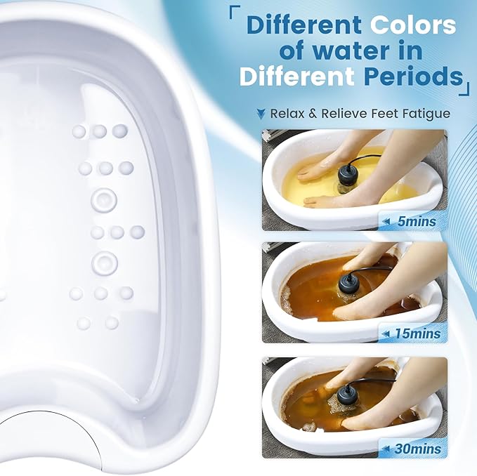 LeCuag Ionic Foot Bath Detox Machine, Portable Foot Detox Machine - Image 6