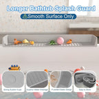 Longer Bathtub Splash Guard for Tub Kids, Bathtub Water Guards Play Shelf for - Image 4
