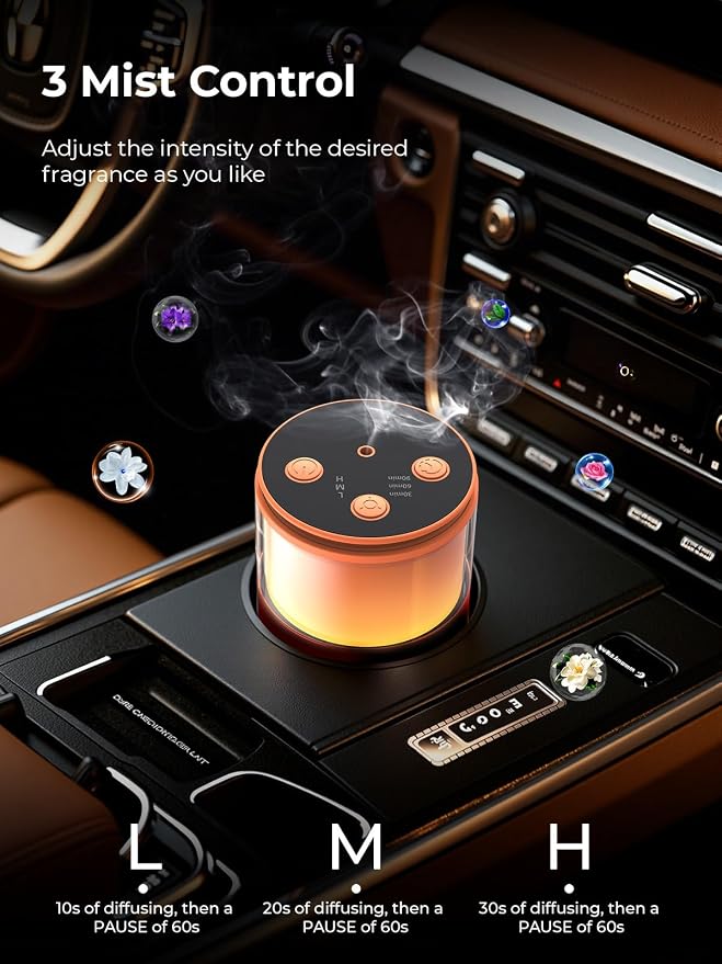 Waterless Diffuser for Essential Oil: Mini Battery Scent Diffuser for - Image 3