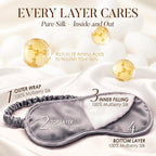 LULUSILK Mulberry Silk Sleep Eye Mask Blindfold - Image 3