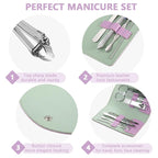 12 Set Manicure Set Bulk Mini Manicure Nail Clipper Kit 7 in 1 Stainless Steel - Image 6
