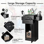 Giantex Salon Storage Cabinet, Locking Hair Styling Storage Organizer - Image 5