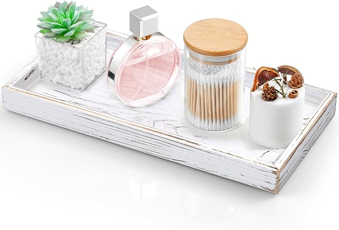 ALELION 13" White Bathroom Vanity Tray by ALELION