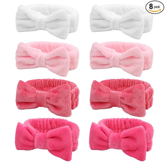 8 Pack Spa Headband for Washing Face by TIOSRU