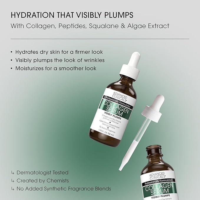 Advanced Clinicals Unscented Collagen Body Cream + Collagen Serum - Image 7