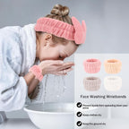 CIEHER 12 PCS Makeup Headband for Women Wrist Washband Scrunchies Cuffs for - Image 5