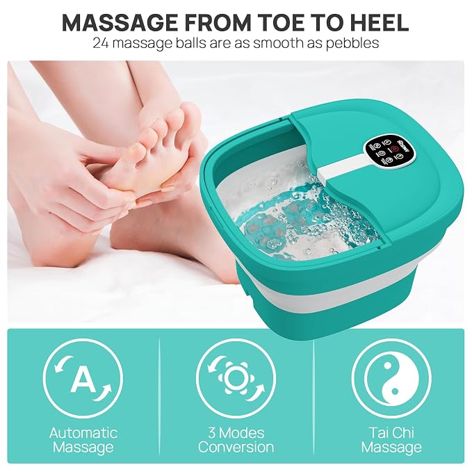 HOSPAN Collapsible Foot Spa Electric Rotary Massage, Foot Bath - Image 3