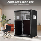 Smartmak Portable Far Infrared Sauna, Home Two Person Sauna Box - Image 3