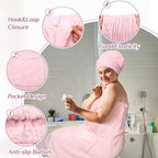 Tigeen Plus Size Towel Wrap for Women Spa Robe Set - Image 3