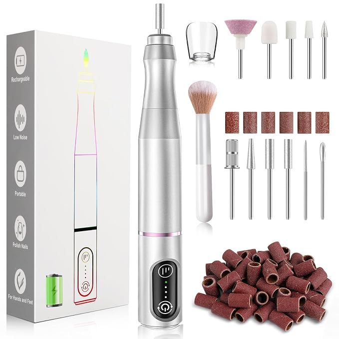TUOBEO Cordless Nail Drill Electric Rechargeable File Kit, Professional Efile by TUOBEO