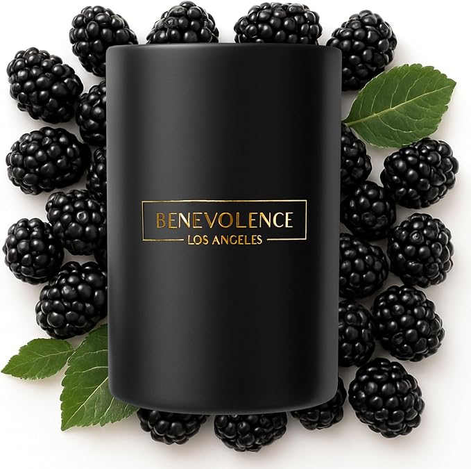 Benevolence LA Black Berries Scented Candle | Soy Christmas Candles by BenevolenceLA