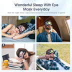 2 Pcs Boys Sleep Eye Mask, Guys Blackout Sleeping Silk Mask - Image 7
