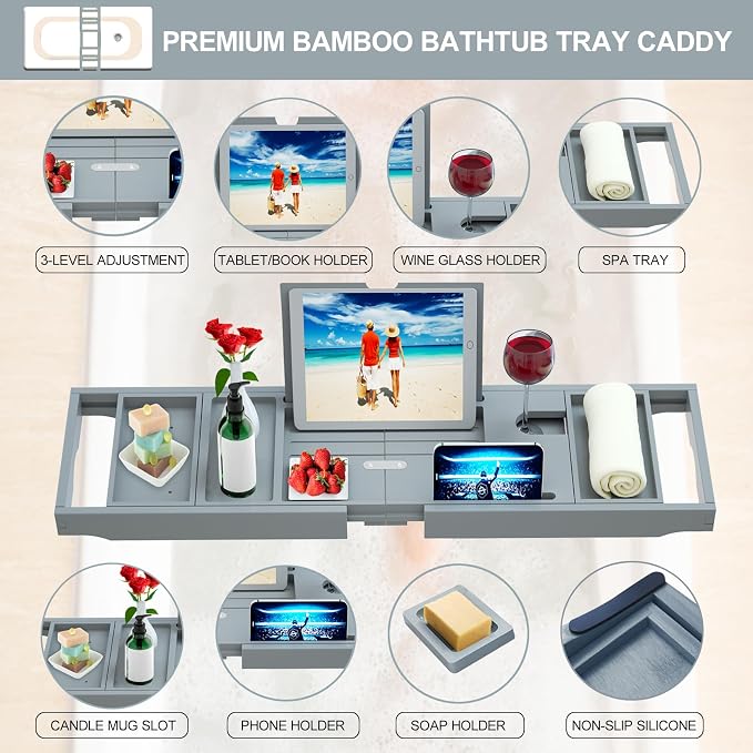 Premium Bathtub Caddy Tray - Image 2