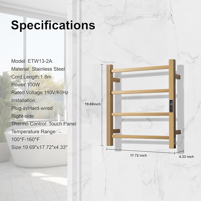 Electric Heated Towel Warmer - Image 2
