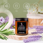 Lavender Rosemary Candle, Scented Candle - Image 4