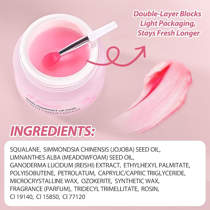 Lip Mask, Lip Balm, Overnight Lip Mask, Lip Cream, Lip Sleeping Mask, Enriched - Image 4