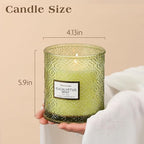 Eucalyptus Mint Scented Candles, Large Natural Soy Candle, 88 Hours Burning Time - Image 5