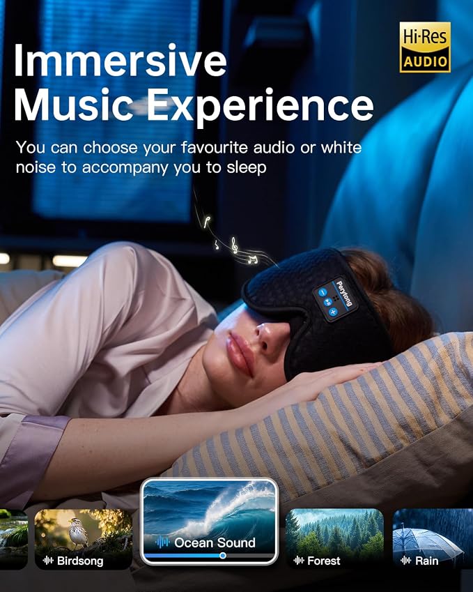 Perytong Sleep Mask with Bluetooth 5.4 Headphones, Wireless Sleep Eye Mask - Image 5