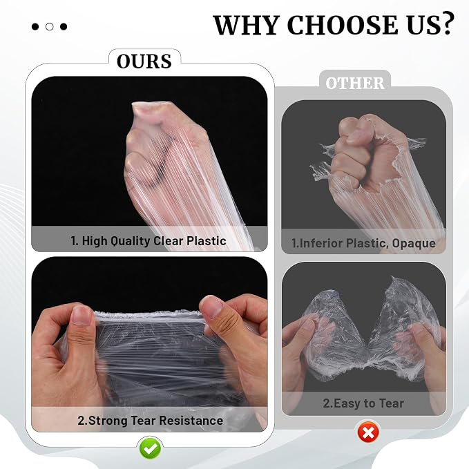 Qianyu 100 PCS Disposable Shower Caps and 100 PCS Earmuffs - Image 4