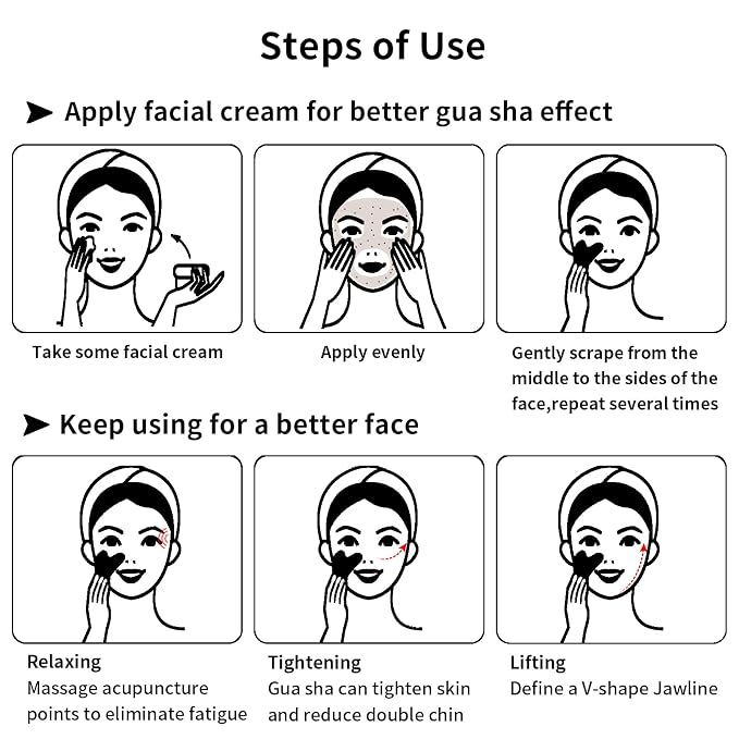 Gua Sha Facial Tools, Obsidian Guasha Tool - Image 4
