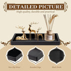 MAONAME Black Bathroom Vanity Tray, Rustic Long Narrow Tray, Rectangle - Image 3