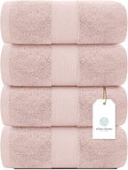 White Classic Luxury Bath Towels Set of 4 Large - Image 2