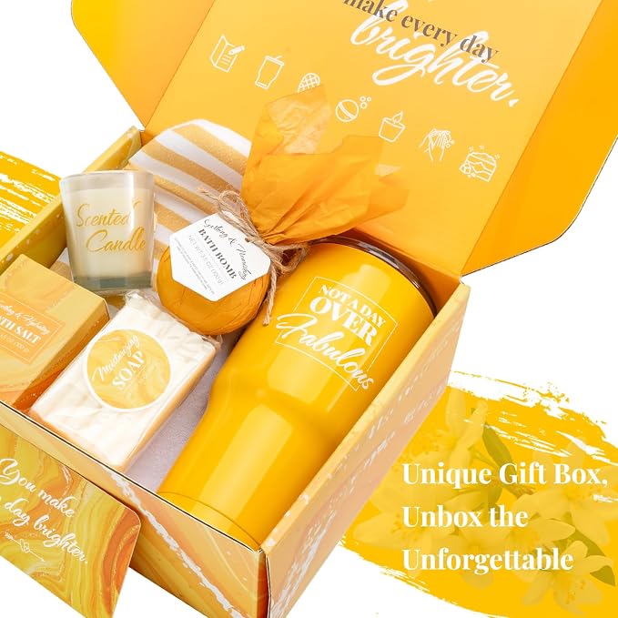 Gift Set for Women 8Pcs Bath and Body Gift Baskets, Vanilla Self Care Present - Image 2