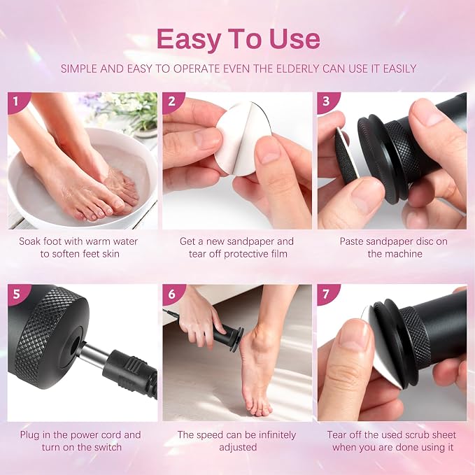 Krofaue Electric Foot Callus Remover - Image 8
