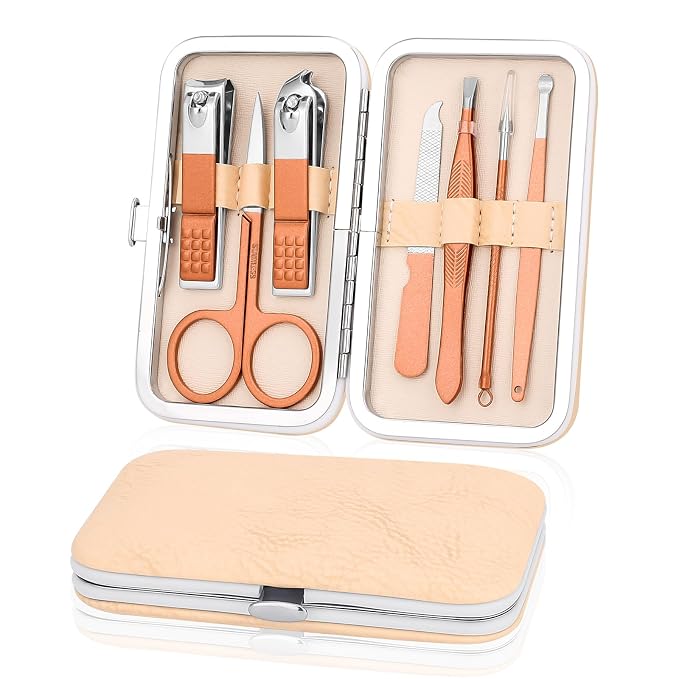 Manicure Set-Stainless Steel Nail Care Set-Professional 7 in 1 Ingrown Toenail by LifHap