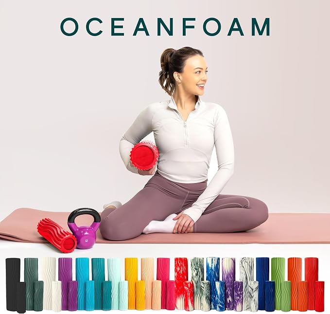 Oceanfoam Ripple Travel Foam Roller Firm Mini Foam Roller - Image 9