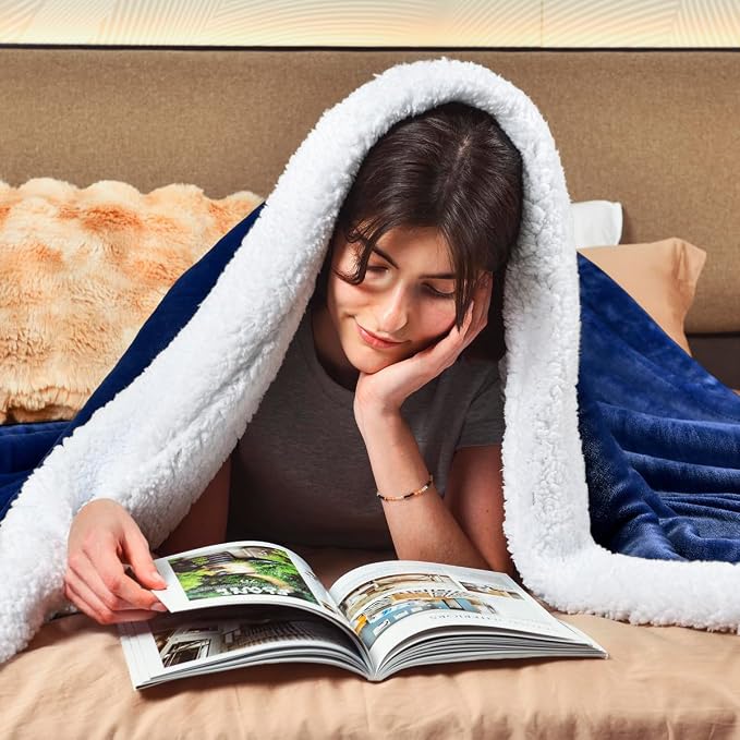 KAWAHOME Sherpa Fleece Throw Blanket - Image 3