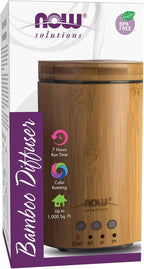 NOW Essential Oils, Ultrasonic Real Bamboo Aromatherapy Oil Diffuser, Extremely by NOW