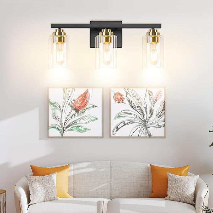 3-Light Bathroom Light Fixtures, Classic Wall Light Fixture - Image 9