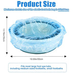 Transparent Blue Pedicure Liners Disposable, Pedicure Bowl Liners - Image 2