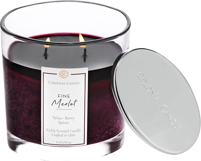 Colonial Candle Fine Merlot Scented Candle Jar, Highly Fragranced Candles - Image 3