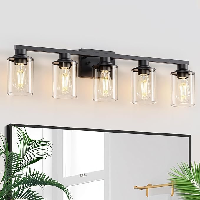 L LOHAS LED 5-Light Bathroom Light Fixtures Over Mirror, Modern Vanity Lights by LLOHASLED