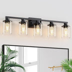 L LOHAS LED 5-Light Bathroom Light Fixtures Over Mirror, Modern Vanity Lights by LLOHASLED