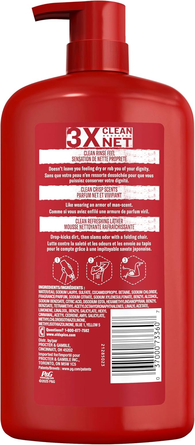 Old Spice Refreshing Body Wash for Men, High Endurance, 3X Defense, 24/7 Shower - Image 7