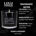 Lulu Candles | Blood Orange & Grapefruit | Luxury Scented Soy Jar Candle | Hand - Image 2